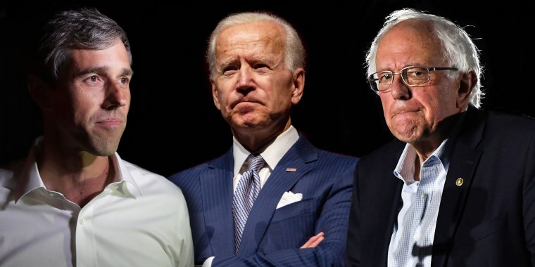 Image: Beto O'Rourke, Joe Biden, Bernie Sanders