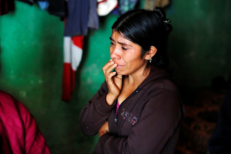 Felipe Gomez Alonzo's mother, Catarina Alonzo, at her home Thursday in the village of Yalambojoch, Guatemala.