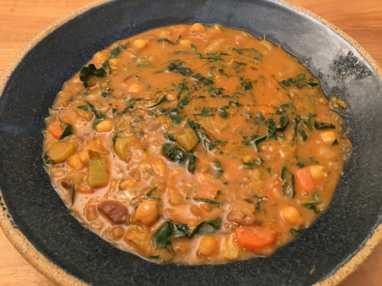 Chickpea, Chestnut and Kale Soup