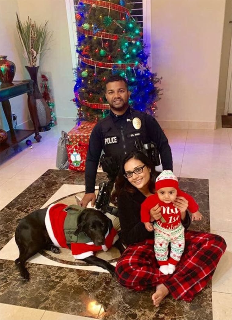 Image: Officer Ronil Singh of Newman Police Department and his family.