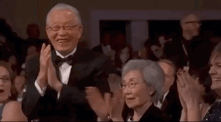 Sandra Oh's parents at the Golden Globes
