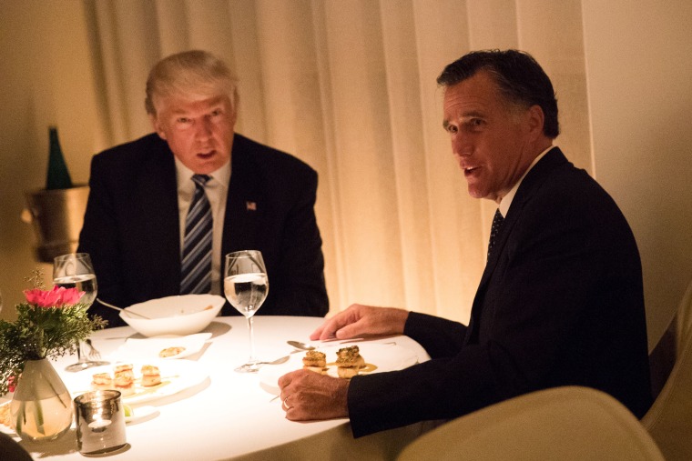 Image: Donald Trump, Mitt Romney