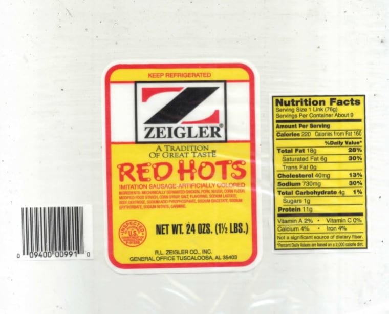 Image: R.L. Zeigler Co. sausage labels