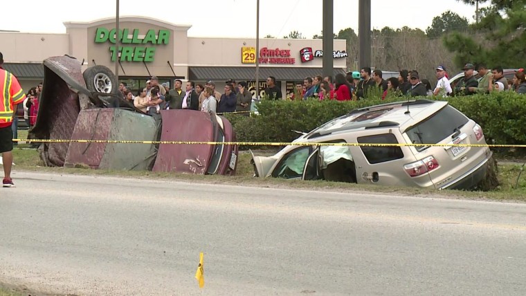 Image: A 14-year-old driver failed to stop at a red light resulting in a crash that killed a woman in Houston on Jan. 1, 2019.