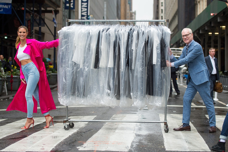Image: Heidi Klum and Tim Gunn in Midtown Manhattan on June 6, 2017.