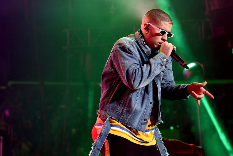 Image: Bad Bunny performs onstage during the Calibash Los Angeles concert in Los Angeles on Jan. 20, 2018.