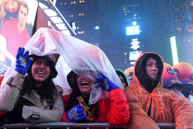 Image: Revelers celebrate New Year's Eve in Times Square in the Manhattan borough of New York