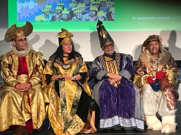 Image: The wise kings and queen at the 42nd annual Three Kings Day celebration at El museo del barrio.