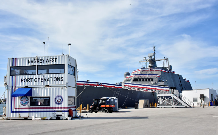 Image: Naval Air Station Key West's Truman Harbor in Florida on Aug. 3, 2019.