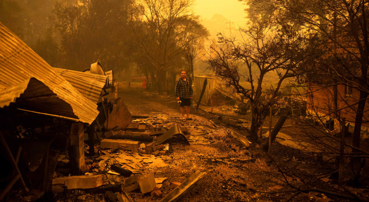 Image: Fire rubble in Cobargo, Australia