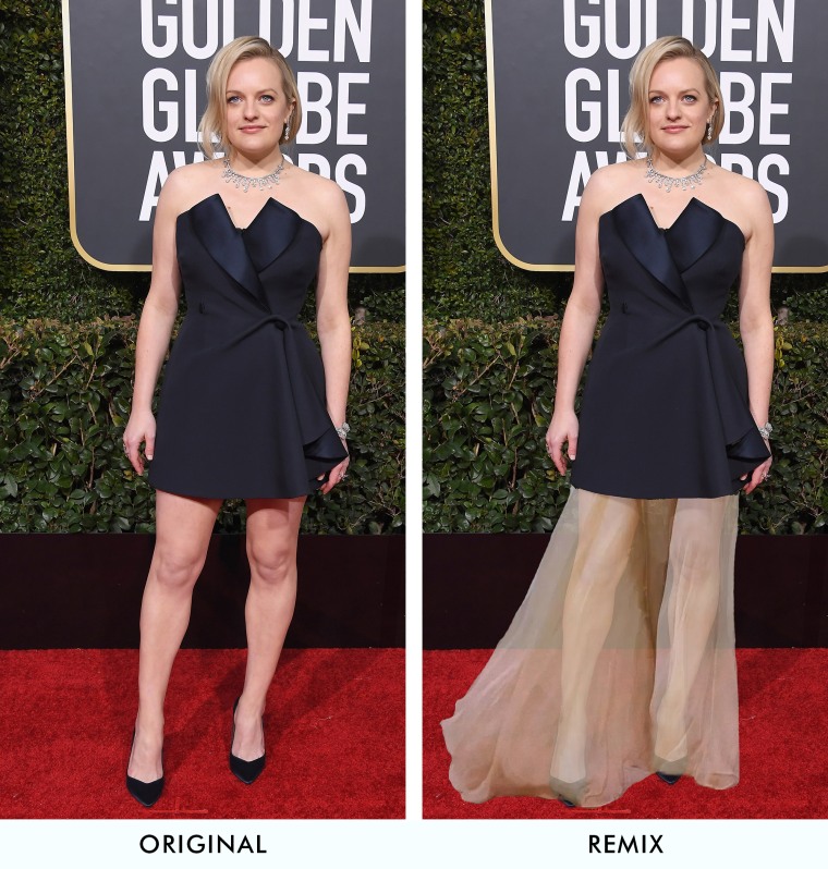 Elisabeth Moss at the Golden Globes 2019