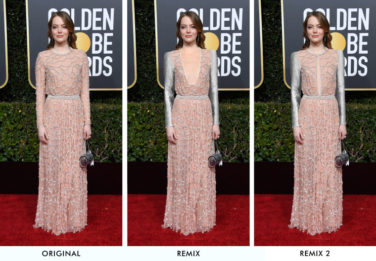Emma Stone at the Golden Globes 2019