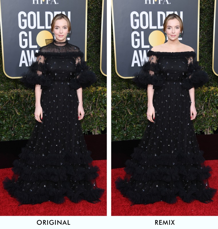 Jodie Comer at Golden Globes 2019