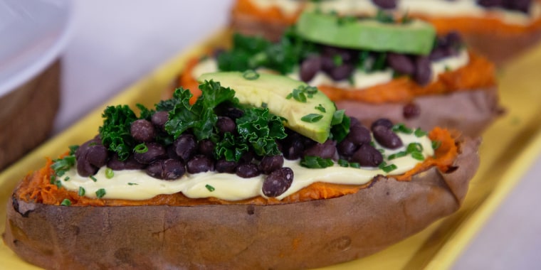 Marco Borges' Mushroom "Chorizo" Tacos + Rainbow Quinoa Bowl + Loaded Sweet Potato