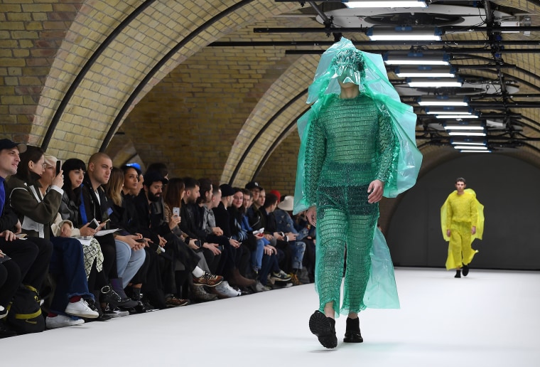 Bubble wrap clothing See London Fashion Week designer Craig