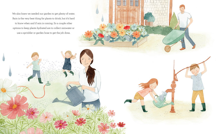 "We Are the Gardeners" illustrations feature renderings of the whole Gaines family!