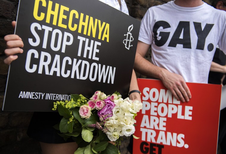 Image: LGBT rights protest outside the Russian Embassy in Central London