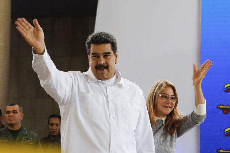Image: Venezuela's President Nicolas Maduro and wife Cilia Flores