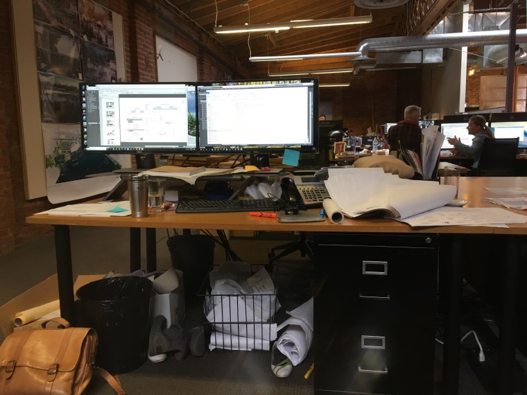 Amirah Shahid's desk in Denver, Colorado.