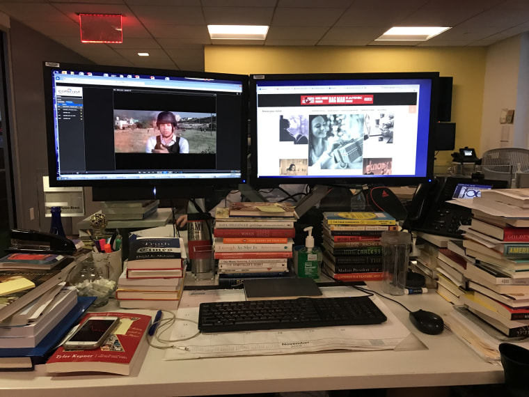 Daniela Pierre-Bravo's desk in New York City.