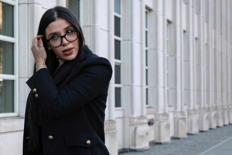 Image: Emma Coronel Aispuro, arrives at the Brooklyn Federal Courthouse, on Jan. 9, 2019.
