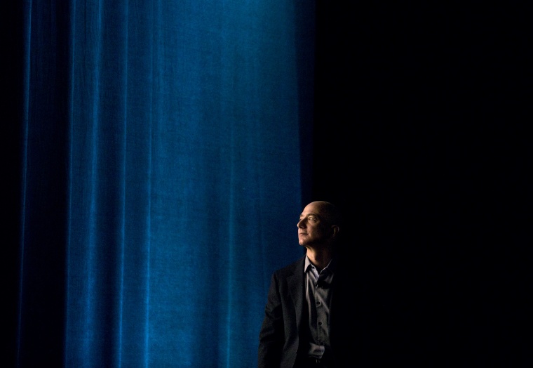 Image: Jeff Bezos, chief executive officer of Amazon, at an event in Seattle on June 18, 2014.