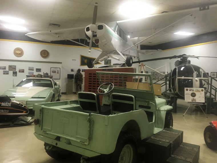 A vintage U.S. Border Patrol vehicle sits in a museum for the border patrol in El Paso, Texas on Nov. 29, 2018.