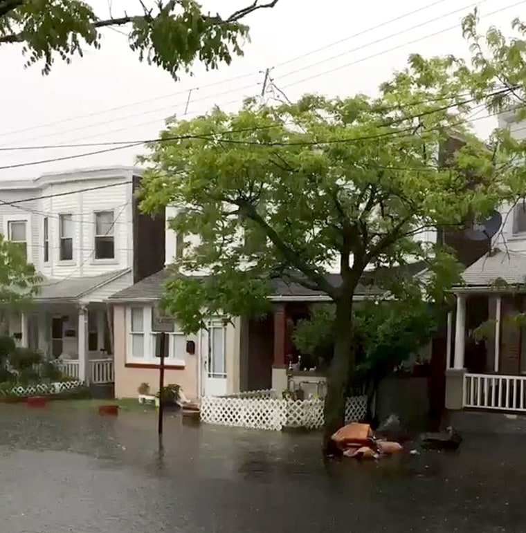  Rainy day flooding in Atlantic City, New Jersey, is increasingly common. This July 2018 photo is of flooding on Arizona Avenue, four blocks from the boardwalk.