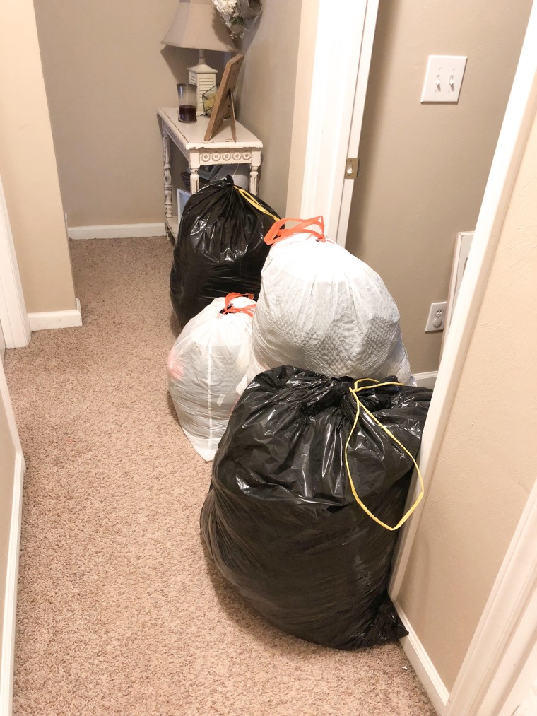 Katie Miller filled several trash bags with Goodwill donations, inspired by watching "Tidying Up."