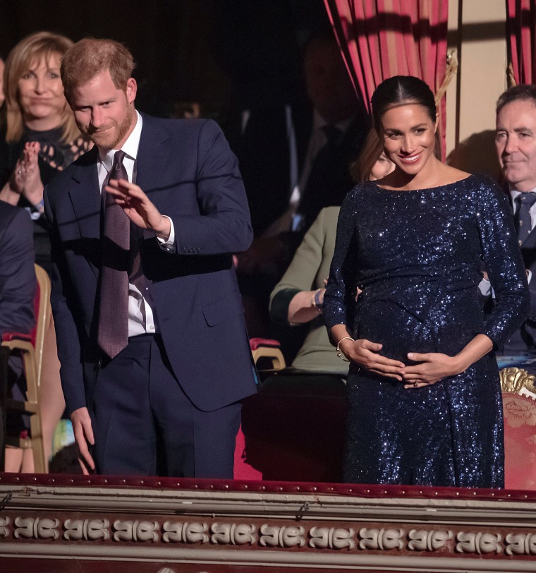 Image: Britain's Prince Harry and Meghan, Duchess of Sussex attend the premiere of Cirque du Soleil's 'Totem' at the Royal Albert Hall in London