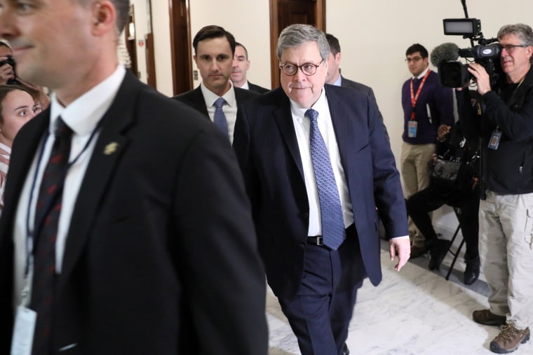 Image: William Barr pays a visit to Senator Ernst's office on Capitol Hill in Washington