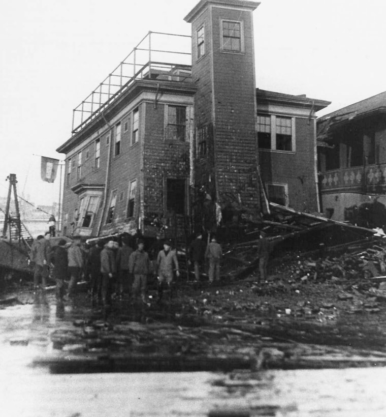 Image: The firehouse after the Great Boston Molasses Flood in 1919.