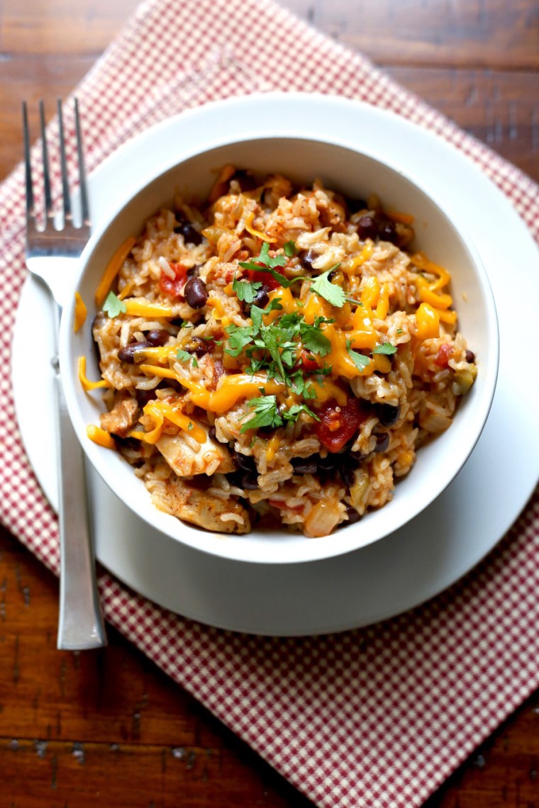 Chicken, Black Bean and Rice Burrito Bowls