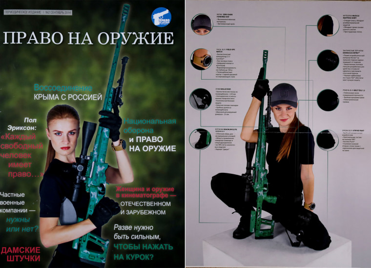 Image: Maria Butina featured in the Right to Bear Arms magazine, September 2014