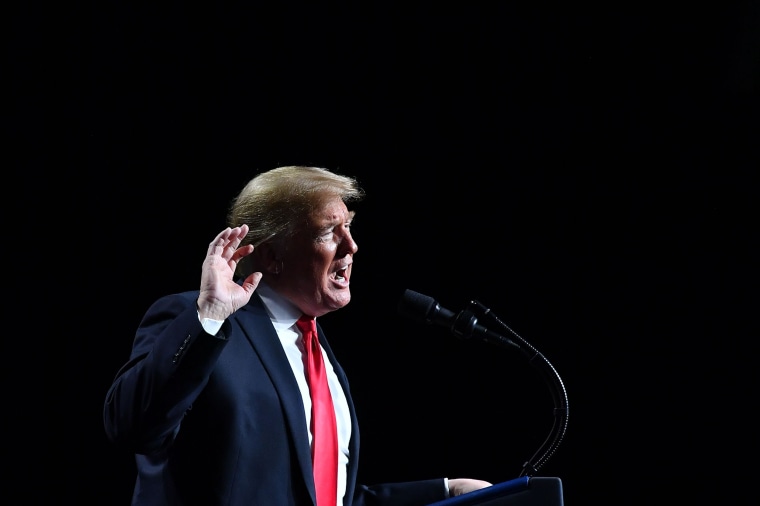 Image: President Donald Trump addresses the annual American Farm Bureau Federation convention in New Orleans on Jan. 14, 2019.