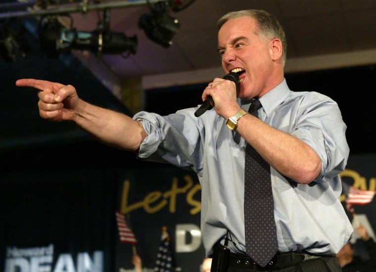 Image: Howard Dean's now infamous addresses to supporters 