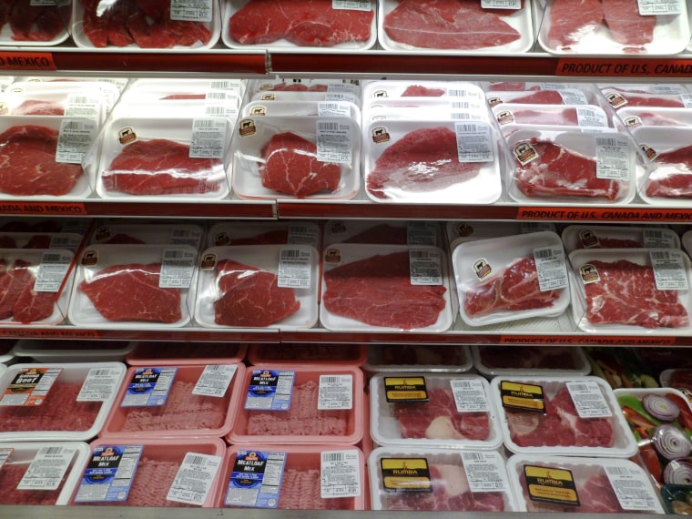 Image: Beef in a butchers department of a supermarket in New York on April 25, 2015.
