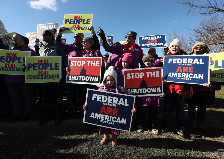 Image: Union Organizers In Washington, D.C. Hold Rallies Calling For End To Government Shutdown