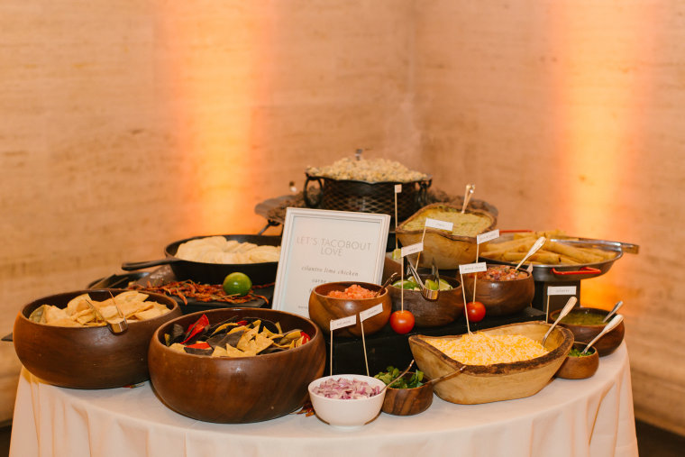 Duff Goldman's guests were treated to several different food stations including a taco bar with all the classic fillings.