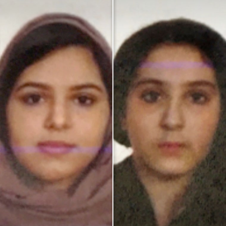 The bodies of sisters Rotana, left, and Tala Farea were discovered on on the banks of New York City's Hudson River waterfront on Oct. 24, 2018.