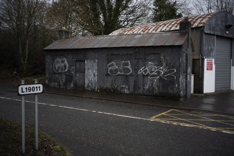 Image: Former border control point in Muff, Ireland