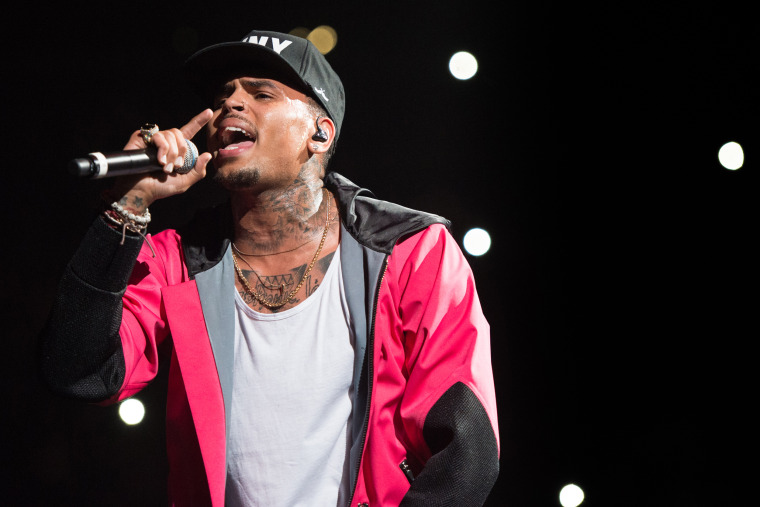 Image: Chris Brown performs at the Barclays Center in New York on Oct. 30, 2014.
