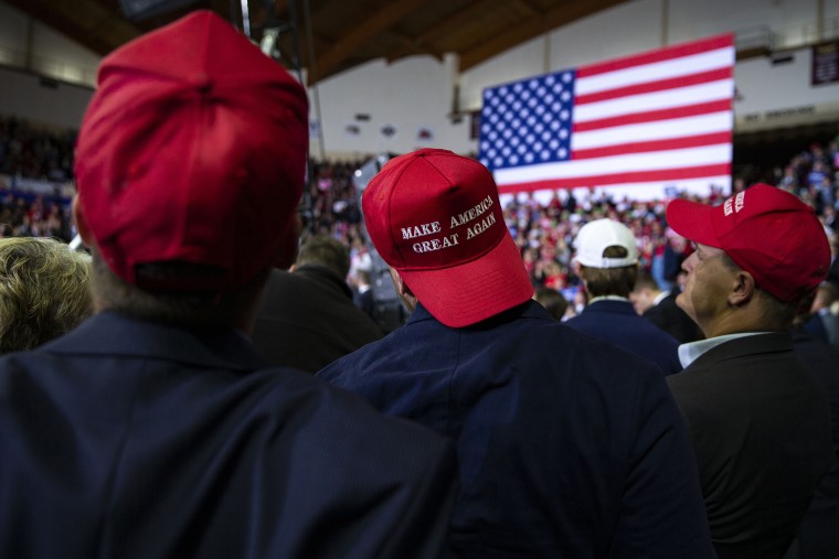 Image: The crowd at a campaign rally held by President Donald Trump in Richmond, Kentucky, on Oct. 13, 2018.