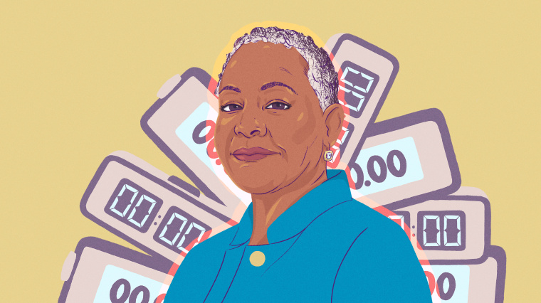 Illustration of Lisa Borders.