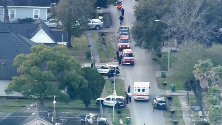 Houston Police Department says officers have been struck with gunfire following an encounter with a suspect