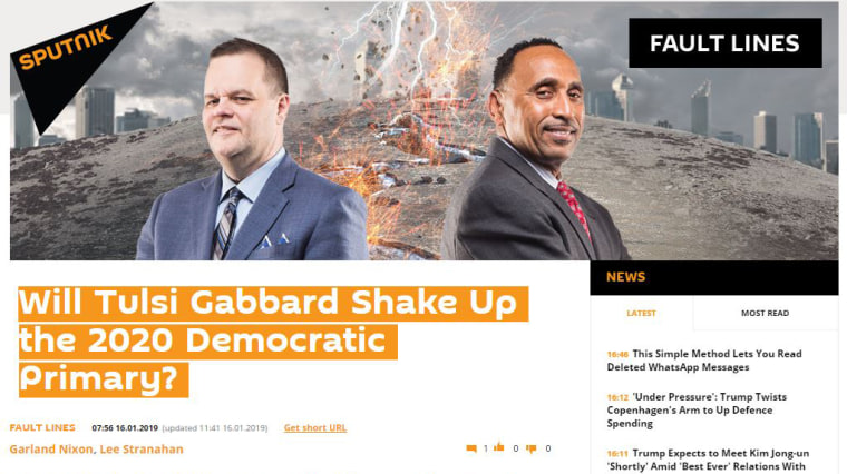 Image: "Will Tulsi Gabbard Shake Up the 2020 Democratic Primary?"  by Sputnik News.