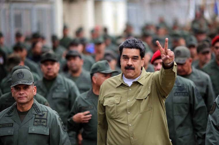 Image: Venezuelan President Nicolas Maduro at a military rally in Caracas on Jan. 30, 2019.