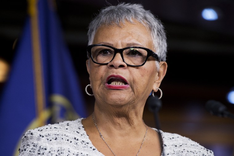 Image: Rep. Bonnie Watson Coleman, D-N.J., speaks at a press conference at the Capitol on Jan. 6, 2016.