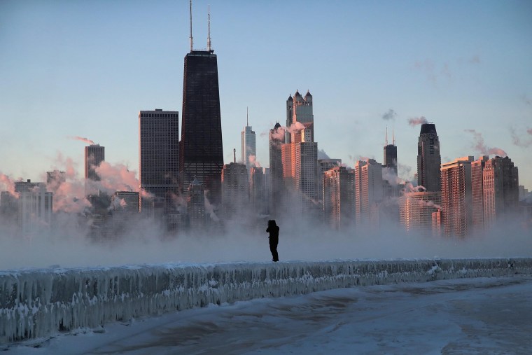 Image: Polar Vortex Brings Extreme Cold Temperatures To Chicago