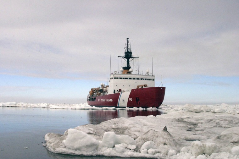 Image: Polar Star, the U.S. Coast Guard icebreaker, completes ice drills in the Arctic